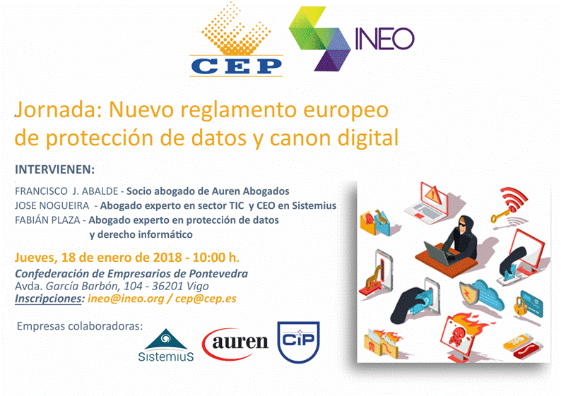 Jornada "Nuevo Reglamento Europeo de Protección de Datos y Canón Digital"
