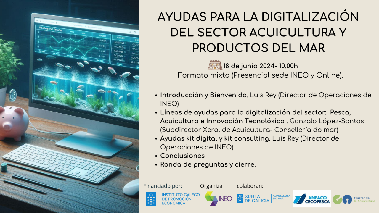 "Ayudas para la digitalización del sector acuicultura y productos del mar".