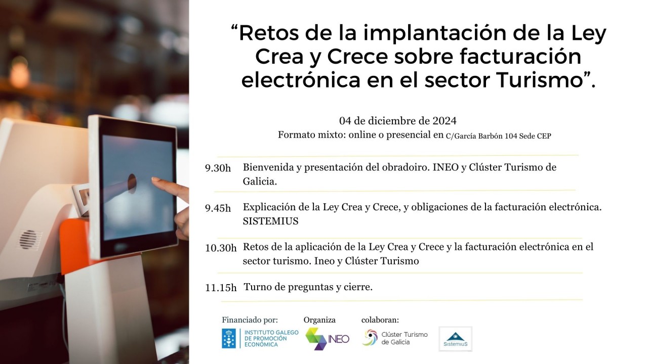 “Retos de la implantación de la Ley Crea y Crece sobre facturación electrónica en el sector Turismo”